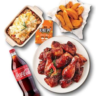 굽네 볼케이노+볼케이노치밥+매콤치즈 웨지감자+콜라1.25L