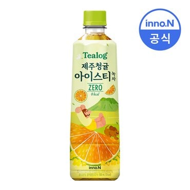  티로그 제주청귤 아이스티 녹차 500ml x 12개 / 제로칼로리 제로음료 0kcal