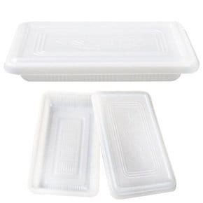 국산 라일산업 스카이 일회용 도시락 용기 백색 20cm 10개입