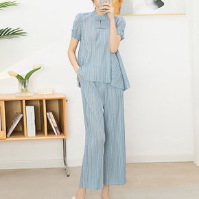 [PLEATS] 로토 블라우스 팬츠 플리츠 set