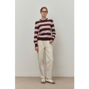 Round stripe anchor point knit_BROWN_LRVC1PO01WBR10