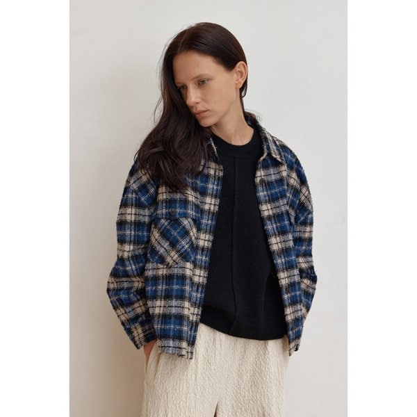 bellaco check shirtket-BLUE