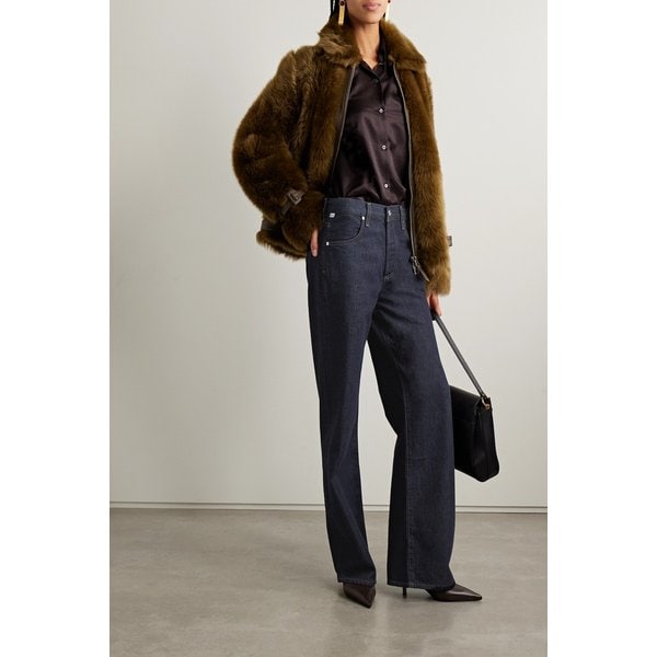 아니나 하이웨이스트 와이드 진 33인치 다크 데님 46376663163025408