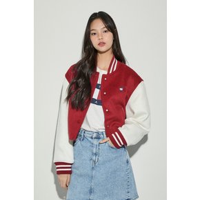 [장원영PICK] 여성 크롭 바시티 자켓 T32E7WJC45TWT1 TOMMY JEANS