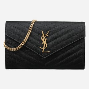 [시흥점] 6S 377828 BOW01 1000 모노그램 체인 숄더백 골드 블랙