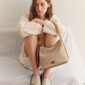 로서울 Mini pulpy hobo bag Jute Creamy tan