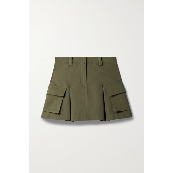 더프랭키샵 오드리 플리츠 코튼 트윌 미니 스커트 그린 1647597327005903