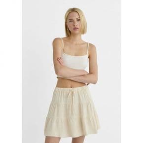 5231310 Stradivarius FLOWING - Mini skirt stone