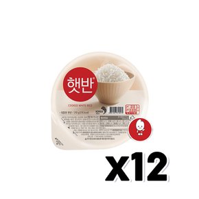 CJ 햇반 백미밥 간편즉석밥 210g x 12개