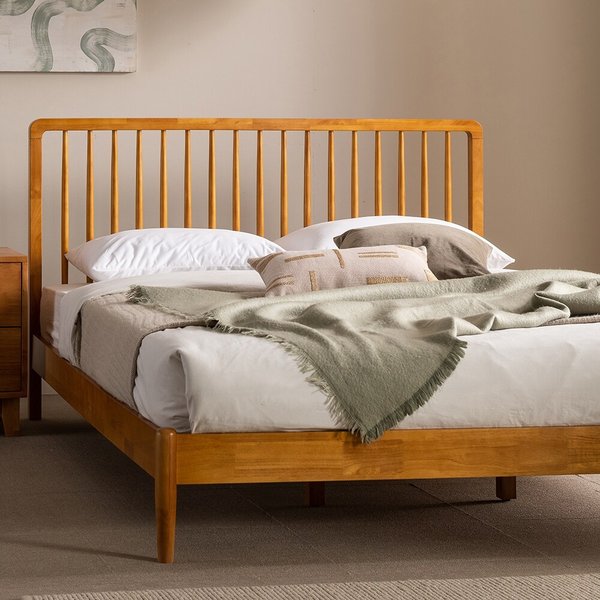 루이 베이직 고무나무원목 침대프레임 퀸 Q