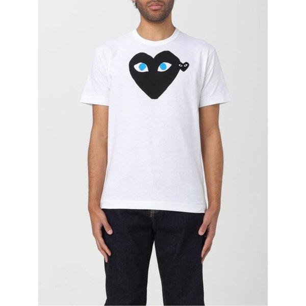 26SS 꼼데가르송 반팔 티셔츠 AX T088 051 1 WHITE DOM