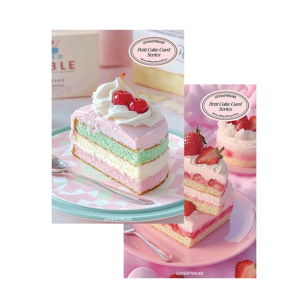 Petit Cake Card Series_GREEN,PINK