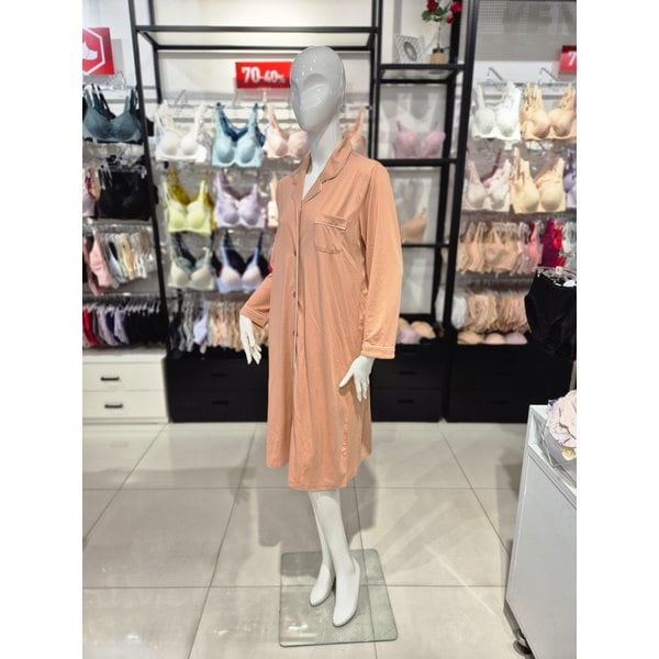 [시흥점] S 비너스 ) 폴리양기모 솔리드 홈웨어 원피스 VGN4476-OC