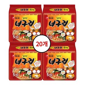 농심 얼큰한너구리 120g 5입X4개 20개