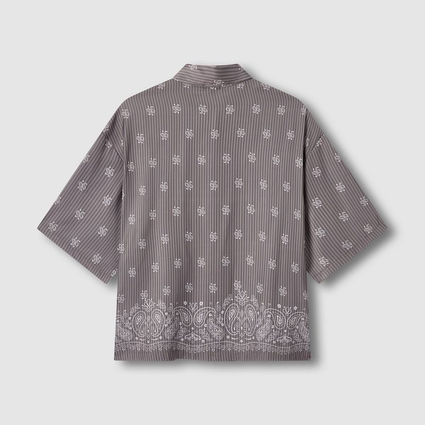 여 페이즐리 패턴 반팔 셔츠 J116203543073