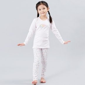 아동용 버드 9부 40수 면스판 긴팔 내의 상하벌 주니어 실내복 남아 여아