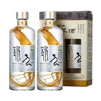 금산인삼주 [9/9 오전 9시 결제 전까지 명절전배송]금산인삼주 수삼 375ml 23 세트(375ml 2병)