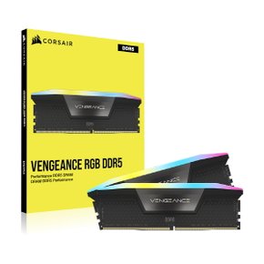 커세어 DDR5 96GB PC5-44800 CL40 VENGEANCE RGB BLACK 패키지 메모리