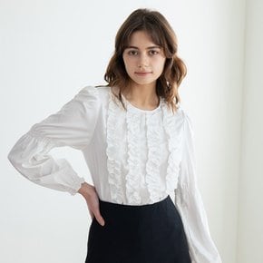 WED_French round neck blouse_WHITE