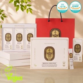 [추석선물] 비건 홍삼 6년근 홍삼정 본 601 ORIGIN 30포x5박스/면역력과 피로개선이 필요한 당신에게 (추석 한정 슬리브, 쇼핑백)