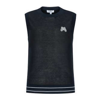 MARTINE GOLF [정상가 298000원]여성 메쉬 라운드 니트베스트 네이비 (QW0EVT20149)