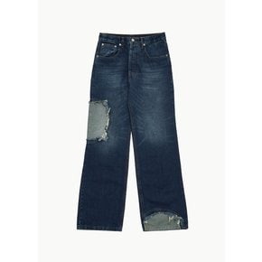 에드워드커밍 24FW CIRCLE WINDOW JEAN, MID/BLUE WASH