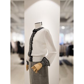 [파주점] [더아이잗컬렉션]프릴 레이스 디테일 립 가디건 CR3A1CD921