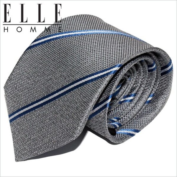 ELLE HOMME 엘르옴므 실크넥타이 - 클레이 그레이 7.5cm
