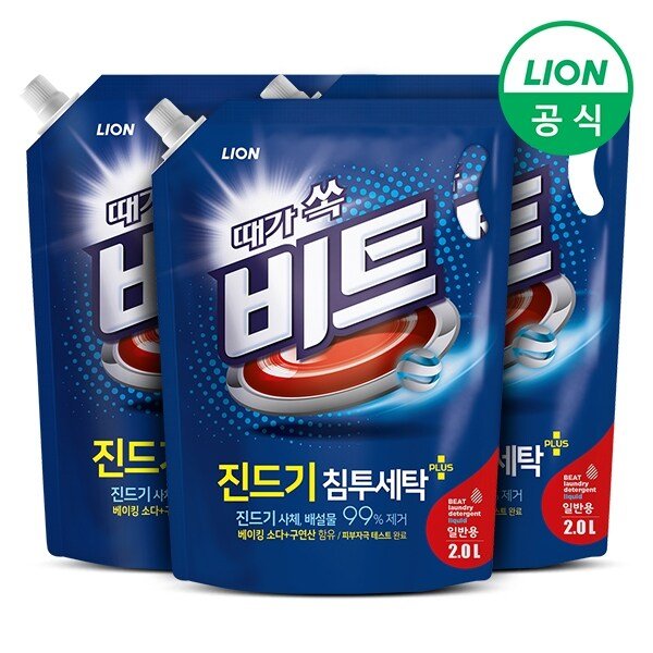비트 액체세제 일반/드럼 2L 리필 x 3개