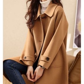 혼버튼 비조소매 싱글 롱코트 2C525D_P374483833