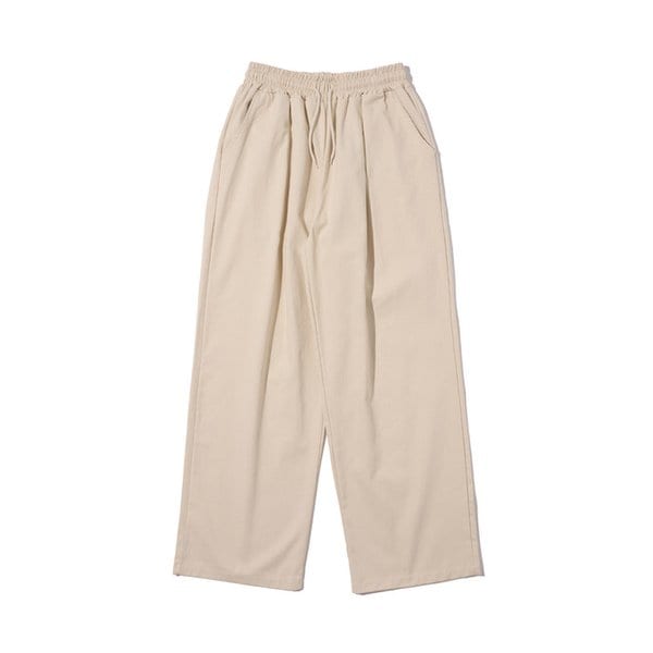 WIDE COTTON BANDING PANTS (IVORY)
