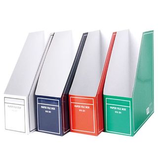 제이큐 군청 문서보관상자 화일꽂이 종이화일박스A4 X ( 5매입 )