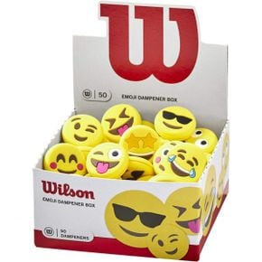 영국 윌슨 테니스가방 Wilson Vibration Dampeners with Emoji Motifs 50Pack Yellow/블랙 WR840