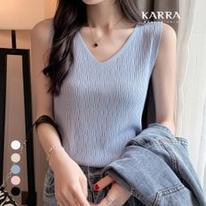 KARRA 웨이브레일브이넥나시니트_A4M0777