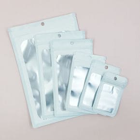 10cm) 반투명 포장용 화이트 컬러 지퍼백(6cm X