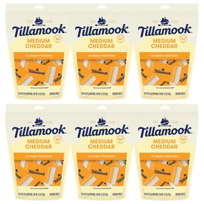 Tillamook 틸라무크 미디엄 체다 치즈 스낵 10개입 6팩