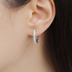 14K 랩 다이아몬드 귀걸이 2.5MM 랩 원형 원터치 랩다이아