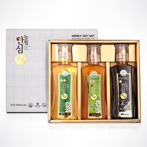 [명절후배송][양봉농협] 안심 선물세트 3호(아카시아꿀 500g+때죽나무꿀 500g+야생화꿀 500g)