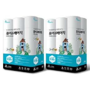 굿매너 퓨어앤베이직 천연펄프 3겹 화장지 20m x 30롤 x 2팩 (총 60롤)