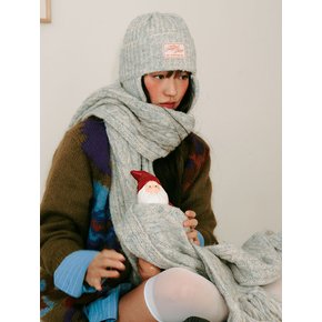 Cable Knit Muffler [Cygnet Grey]