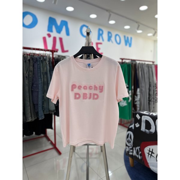 [여주점] 피치잔디자수크롭반팔,JHZZ37508