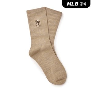 MLB [코리아공식] 바시티 프리미엄 메탈사 양말 BOS (Beige)