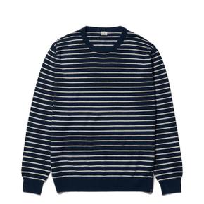 THE CASHMERE EDWARD SWEATER - NAVY /CREAM