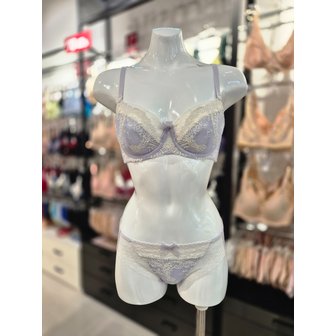 비너스 [시흥점] S 비너스 ) 오르화 크리미 풀컵 패드 브라, 헴팬티 세트 [OBR5917/OPT5917H-PU]