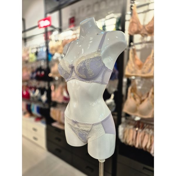 [시흥점] S 비너스 ) 오르화 크리미 풀컵 패드 브라, 헴팬티 세트 [OBR5917/OPT5917H-PU]