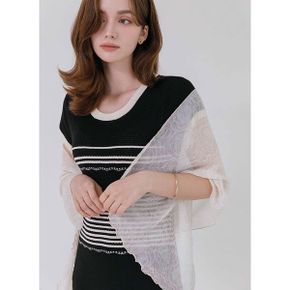 시스루 로즈 레이스 숄 스카프_P431059317