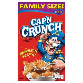 Cap  n  Crunch  Capn  크런치  시리얼  오리지널  패밀리  사이즈  박스  22.1온스