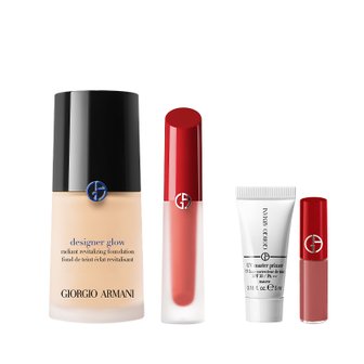 아르마니 뷰티 [특별] 디자이너 글로우 파운데이션 & 립 마에스트로 사틴 세트
