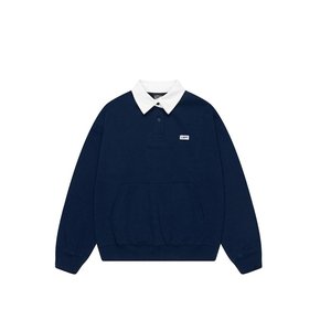 포켓 카라 스웨트 셔츠 Navy