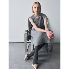 Cashmere blended Sleeveless One-piece (Grey)